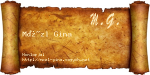 Mözl Gina névjegykártya